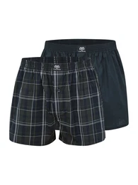 Boxershorts navy / oliv / wei