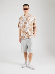 JACK & JONES Hemd JJEJEFF TROPICAL khaki/weiß