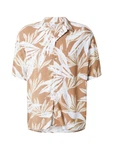 JACK & JONES Hemd JJEJEFF TROPICAL khaki/weiß