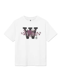 T-Shirt 'Asa' dunkelblau / wei