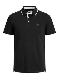Jack & Jones Poloshirt JJEPAULOS POLO SS NOOS schwarz/weiß Jack & Jones Poloshirt JJEPAULOS POLO SS NOOS schwarz/weiß