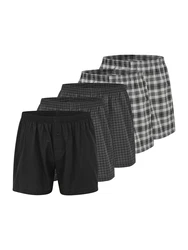 ABOUT YOU Boxershorts 'Dante' grau/hellgrau/schwarz