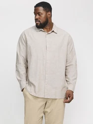 Jack & Jones Plus Hemd 'JJEBREEZE' beige