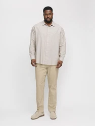 Jack & Jones Plus Hemd 'JJEBREEZE' beige