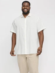 Jack & Jones Plus Hemd 'JJEBREEZE' offwhite