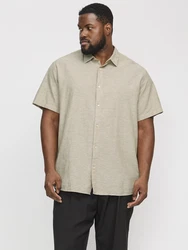 Jack & Jones Plus Hemd 'JJEBREEZE' dunkelbeige