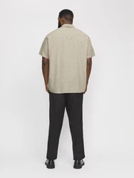 Jack & Jones Plus Hemd 'JJEBREEZE' dunkelbeige