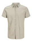 Jack & Jones Plus Hemd 'JJEBREEZE' dunkelbeige