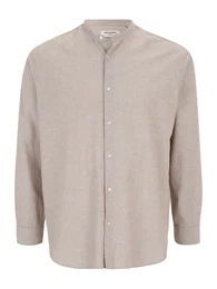 Plus Hemd 'JJEBreeze' dunkelbeige