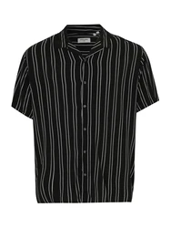 Jack & Jones Plus Hemd JJEJEFF schwarz/weiß