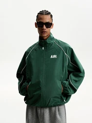 Bershka Jacke dunkelgrün/weiß