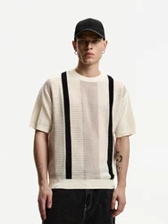 Bershka T-Shirt ecru/dunkelbeige/schwarz