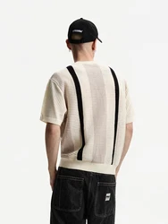Bershka T-Shirt ecru/dunkelbeige/schwarz