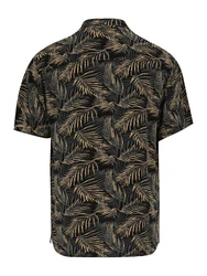 Jack & Jones Plus Hemd 'JJEJEFF TROPICAL' honig/grau/schwarz