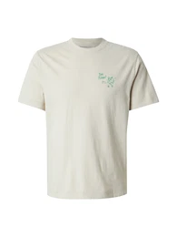 T-Shirt greige / hellgrn / wei