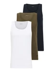 BOSS Unterhemd 'Classic' navy / khaki / weiß
