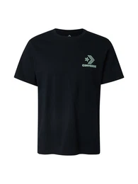 T-Shirt 'NATURE CENTER' gelb / pastellgrn / schwarz