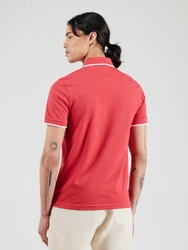BOSS Poloshirt Passertip himbeer/weiß