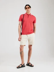 BOSS Poloshirt Passertip himbeer/weiß