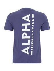 Alpha Industries T-Shirt Rundhalsshirt Backprint T (T-Shirt) lila/weiß