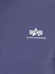 Alpha Industries T-Shirt Rundhalsshirt Backprint T (T-Shirt) lila/weiß