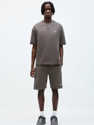 Pull&Bear Shorts 'STWD' schlammfarben/weiß