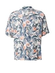 JACK & JONES Hemd JJEJEFF TROPICAL saphir/pastellgrn/altrosa/wei