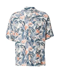 JACK & JONES Hemd JJEJEFF TROPICAL saphir/pastellgrn/altrosa/wei