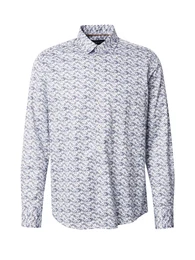 Hemd navy / hellbraun / wei