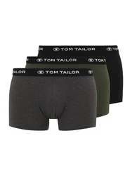 TOM TAILOR Unterhemd Hip Pants Retro Boxer graumeliert/khaki/schwarz/weiß