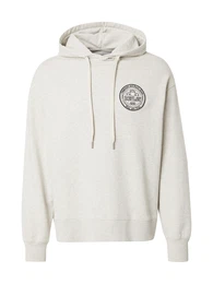 Sweatshirt hellgrau / schwarz