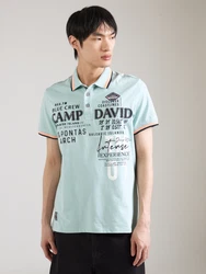 CAMP DAVID Poloshirt mint / orange / schwarz / weiß