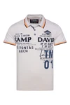CAMP DAVID Poloshirt ecru/navy/orange