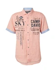 CAMP DAVID Hemd blau/jeansblau/aprikose/schwarz