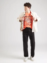 CAMP DAVID T-Shirt orange / pastellpink / schwarz