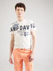 CAMP DAVID T-Shirt ecru/blau/orange