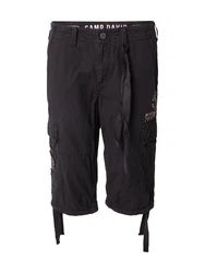 CAMP DAVID Shorts schwarz/weiß