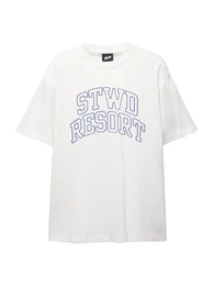 T-Shirt blau / wei