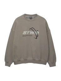 Sweatshirt 'STWD' schlammfarben / greige / schwarz