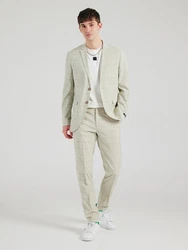 JACK & JONES Hose 'FRANCO' khaki/weiß