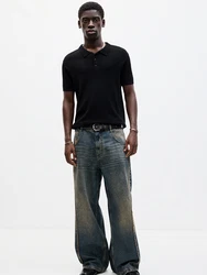 Pull&Bear Poloshirt schwarz
