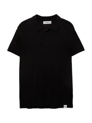 Pull&Bear Poloshirt schwarz