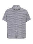 Jack & Jones Plus Hemd JORMARSHALL ISLINGTON dunkelblau/weiß