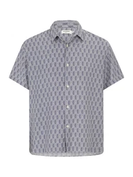 Jack & Jones Plus Hemd JORMARSHALL ISLINGTON dunkelblau/weiß