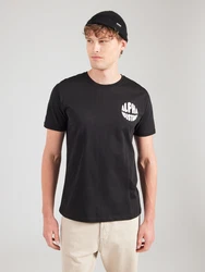 ALPHA INDUSTRIES T-Shirt schwarz/weiß