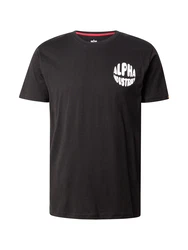 ALPHA INDUSTRIES T-Shirt schwarz/weiß
