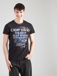 CAMP DAVID T-Shirt blau/orange/schwarz/weiß