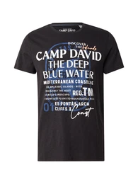 T-Shirt blau / orange / schwarz / wei