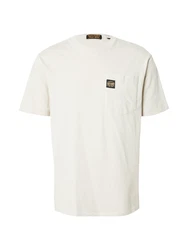 Superdry Rundhalsshirt CONTRAST STITCH POCKET T-SHIRT hellbeige/schwarz