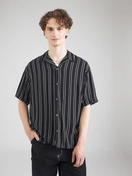 JACK & JONES Hemd 'JJEJEFF' schwarz/weiß